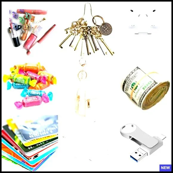 Mini Backpack Keychain Cosmetic Bag PU Leather Zipper Pouch Organizer Cute - Picture 3 of 7